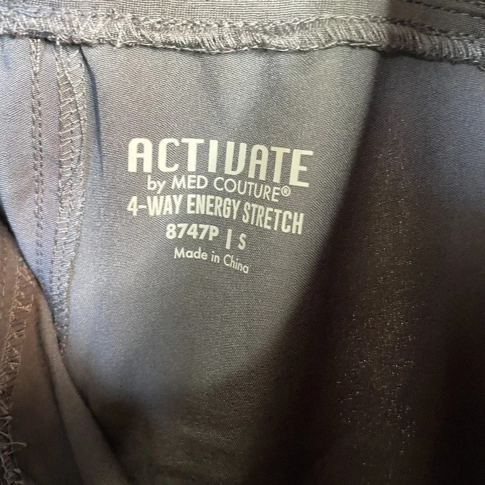 Activate Med Couture Scrub Pants Womens Pewter Gray 4 Way Stretch Size S